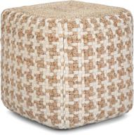 🪑 simplihome cullen cube pouf in natural wool and jute upholstery - ideal for living room, bedroom, and kids room - transitional modern design logo