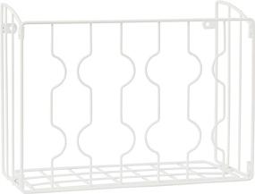 img 2 attached to 📦 Efficient Storage Solution: SimpleHouseware Wall Door Mount Kitchen Wrap Organizer Rack in White