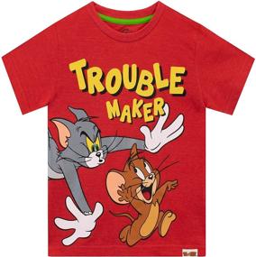 img 3 attached to 🐭 Tom and Jerry Boys Cartoon T-Shirt for Boys' Clothing - Tops, Tees, and Shirts