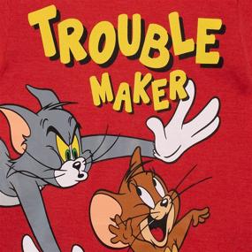 img 2 attached to 🐭 Tom and Jerry Boys Cartoon T-Shirt for Boys' Clothing - Tops, Tees, and Shirts