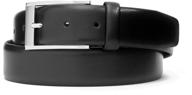 👔 stylish burnished leather belt in black - essential men's accessory (size 42) logo