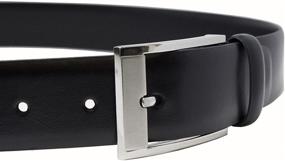 img 1 attached to 👔 Stylish Burnished Leather Belt in Black - Essential Men's Accessory (Size 42)