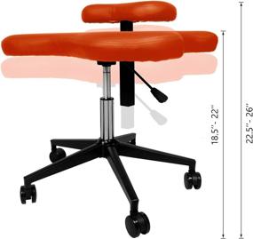 img 3 attached to 🧘 Revitalizing Orange Cross-Legged Kneeling Chair: Ideal for Yoga Enthusiasts, Fitness Devotees, and Aiding Back or Leg Discomfort