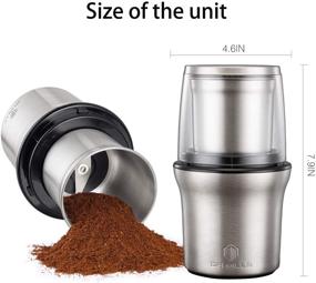 img 3 attached to DR MILLS DM-7412M Electric Spice and Coffee Grinder with Chopper, Detachable Cup, Dishwasher Safe, Blade & Cup Crafted from SUS304 Stainless Steel