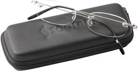 img 2 attached to SOOLALA Unisex Designer Rimless Reading Glasses: Lightweight & High-Quality Readers for a Comfortable Reading Experience