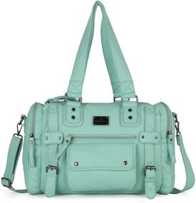 img 4 attached to 👜 Стильные и функциональные кожаные сумки Angelkiss DV16329 для женщин: коллекция сумок и кошельков