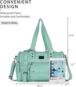 img 3 attached to 👜 Стильные и функциональные кожаные сумки Angelkiss DV16329 для женщин: коллекция сумок и кошельков