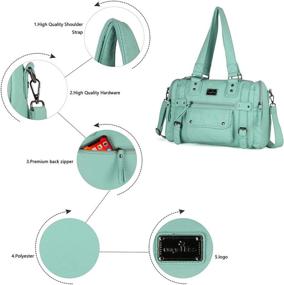 img 1 attached to 👜 Стильные и функциональные кожаные сумки Angelkiss DV16329 для женщин: коллекция сумок и кошельков
