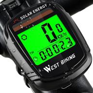 🚲 icocopro bike computer: solar-powered speedometer & odometer with wireless connectivity, waterproof lcd backlight, automatic wake-up, and multi-functions logo