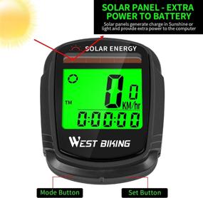 img 3 attached to 🚲 ICOCOPRO Bike Computer: Solar-Powered Speedometer & Odometer with Wireless Connectivity, Waterproof LCD Backlight, Automatic Wake-up, and Multi-Functions