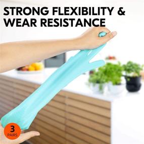 img 1 attached to 🧤 Vgo Silicone Dishwashing Gloves with Reusable Scrubber Brush - Heat Resistant and Durable (SI2142)