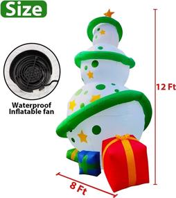 img 2 attached to 🎄 12 Ft Giant Christmas Tree Inflatables Decoration with Lights, Outdoor Blow Up Snowballs Tree with LEDs, Tethers, Stakes - Christmas Decor for Holiday Party, Yard, Garden, Lawn