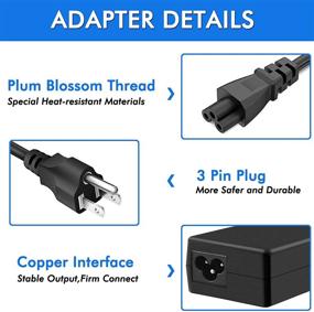 img 2 attached to 🔌 High-quality AC Adapter for Samsung 19V 3.15A 60W - Compatible with Samsung AD-6019R 0335A1960 CPA09-004A Laptop Charger with 3-Prong Power Cord