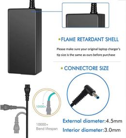 img 1 attached to 🔌 Высококачественный адаптер переменного тока для Samsung 19V 3.15A 60W - Совместим с зарядкой для ноутбука Samsung AD-6019R 0335A1960 CPA09-004A с кабелем питания из трех контактов.