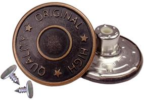 img 4 attached to Upgrade Your Jeans with G-Sunny 12 Sets 20mm Metal Replacement Buttons