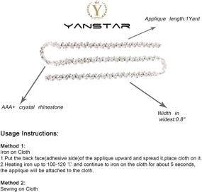 img 2 attached to 💎 ШИК Yanstar Ручная работа Кристальные стразы Свадебные пояса с лентами - Подчеркните свой свадебный наряд блеском элегантности