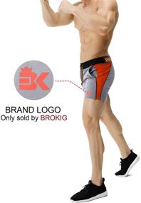 img 2 attached to 🩳 BROKIG Men's Athletic Shorts - 5" Gym Bodybuilding, Running, and Workout Shorts with Lightweight Design, Elastic Waistband, and Convenient Pockets