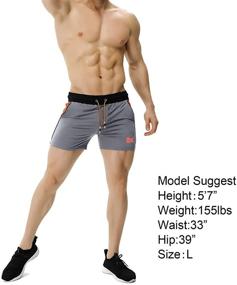 img 3 attached to 🩳 BROKIG Men's Athletic Shorts - 5" Gym Bodybuilding, Running, and Workout Shorts with Lightweight Design, Elastic Waistband, and Convenient Pockets