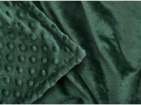 img 1 attached to 🌿 TONGDADA Dark Green Minky Dot Duvet Cover for 60''x80'' Weighted Blanket – Premium & Super Soft