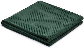 img 3 attached to 🌿 TONGDADA Dark Green Minky Dot Duvet Cover for 60''x80'' Weighted Blanket – Premium & Super Soft