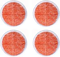 🧽 high-quality poweka replacement pads for bis-sell spinwave 2039a 2124 - premium hard floor mop pads kit with 4 heavy scrub pads logo