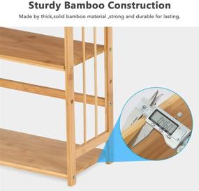 img 1 attached to 🎍 Adjustable 4-Tier Bamboo Spice Rack Organizer by LITTLE TREE - Ideal for Kitchen, Bathroom Countertop Storage - Natural, Space-saving Spice Bottle Jars Holder with Shelf