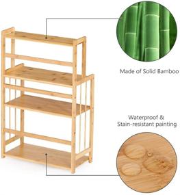 img 2 attached to 🎍 Adjustable 4-Tier Bamboo Spice Rack Organizer by LITTLE TREE - Ideal for Kitchen, Bathroom Countertop Storage - Natural, Space-saving Spice Bottle Jars Holder with Shelf