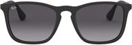 stylish ray ban unisex rb4187 sunglasses with rubber frame: a cool blend of fashion and function logo