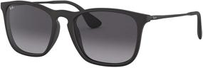 img 3 attached to Stylish Ray Ban Unisex RB4187 Sunglasses with Rubber Frame: A Cool Blend of Fashion and Function
