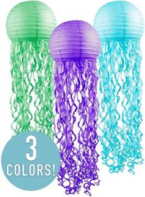 img 2 attached to 🎉 Vibrant Jellyfish Paper Lanterns: 3-Pack for Magical Mermaid Under the Sea Themed Party Décor