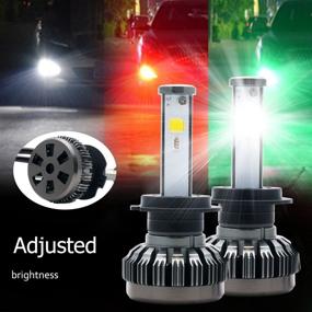 img 2 attached to 🚗 H7 RGB LED Car Headlight Conversion Kit, Maso Adjustable Brightness Auto Headlight Bulbs 6000K-10000K 80W 8000LM High/Low Beam Super White COB Chips with Smart APP Control - Pack of 2 pcs