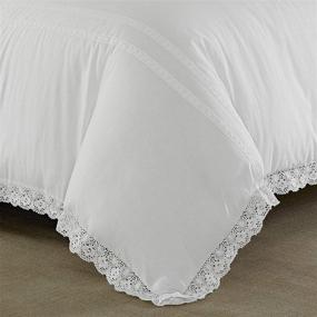 img 1 attached to 🛏️ Laura Ashley Home Annabella Collection - Luxury Ultra Soft Comforter, All Season Premium Bedding Set with Stylish Delicate Design for Home Décor - Twin Size, White