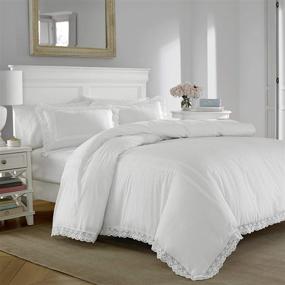 img 3 attached to 🛏️ Laura Ashley Home Annabella Collection - Luxury Ultra Soft Comforter, All Season Premium Bedding Set with Stylish Delicate Design for Home Décor - Twin Size, White