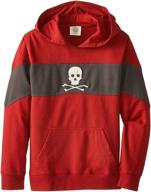 boys' edgy style with wes & willy skull hoodie: a must-have for big boys logo