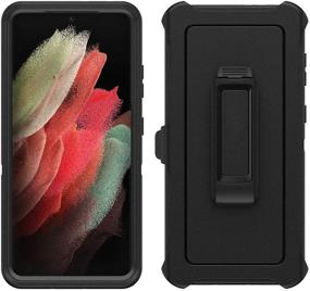 img 3 attached to 📱 Premium Defender Case with Belt Clip Holster for Galaxy S21 Ultra 5G SCREENLESS Edition - Black, 6.8 Inch