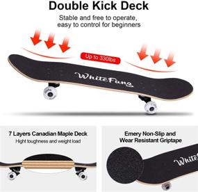 img 2 attached to WhiteFang Skateboards: The Ultimate Complete Skateboard for Beginners