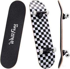 img 4 attached to WhiteFang Skateboards: The Ultimate Complete Skateboard for Beginners