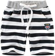 littlespring little striped shorts summer boys' clothing in shorts logo