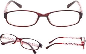 img 2 attached to 👓 Stylish 3-Pack Reading Glasses with Beautiful Patterns for Women