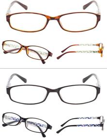 img 1 attached to 👓 Stylish 3-Pack Reading Glasses with Beautiful Patterns for Women