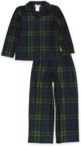 img 4 attached to 🎄 Stylish and Comfortable Komar Kids Boys Traditional Holiday Christmas Plaid Coat Style Pajamas Set - Perfect for Cozy Christmas Nights!