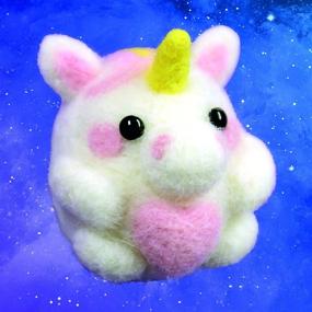 img 1 attached to 🦄 Beginner's DIY Fluffy Unicorn Needle Felting Kit – Sandy Leaf Farm Set with Felting Wool, Pad, Needle, Finger Protectors, Press-On Eyes