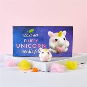 img 3 attached to 🦄 Beginner's DIY Fluffy Unicorn Needle Felting Kit – Sandy Leaf Farm Set with Felting Wool, Pad, Needle, Finger Protectors, Press-On Eyes