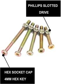 img 1 attached to Complete Baby Bed Crib Screws Hardware Replacement Kit: cSeao 25-Set M6x40mm/50mm/60mm/70mm/80mm Hex Drive Socket Cap Screws Barrel Nuts Assortment Kit for Beds Headboards Chairs Furniture