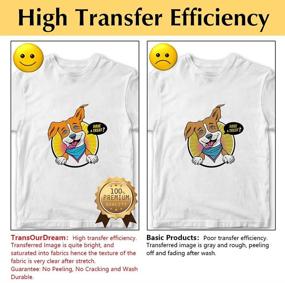 img 2 attached to 👕 TransOurDream Tru-Heat Iron on Transfer Paper for Light and White Fabrics (8.5x11, Pack of 20) - Printable Heat Vinyl Transfers Paper, Ideal for Light T-shirts - Compatible with Inkjet Printers (TRANS-1)