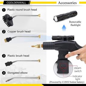 img 1 attached to CGOLDENWALL Portable Steam Cleaner: High Temperature Steamer Cleaning Machine 1700W - Powerful Steam Tool with No Built-in Water Tank for Unlimited Water Supply (110V, Black)