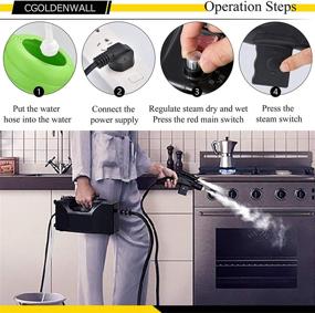 img 2 attached to CGOLDENWALL Portable Steam Cleaner: High Temperature Steamer Cleaning Machine 1700W - Powerful Steam Tool with No Built-in Water Tank for Unlimited Water Supply (110V, Black)