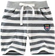 👦 littlespring little striped shorts: stylish summer boys' clothing for your little one logo