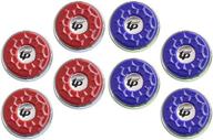 🔵 torpsports 2-1/8'' shuffleboard pucks - set of 8 blue/red - dia.53mm логотип