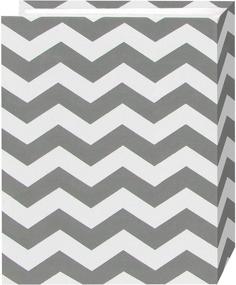 img 2 attached to Pioneer Photo Albums CHEV-100 Chevron Fabric Frame Photo Album: Elegant Gray/White Design with 100 Pockets for 4 x 6 Photos